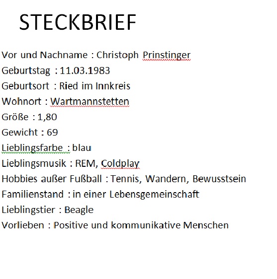 Steckbrief Christoph