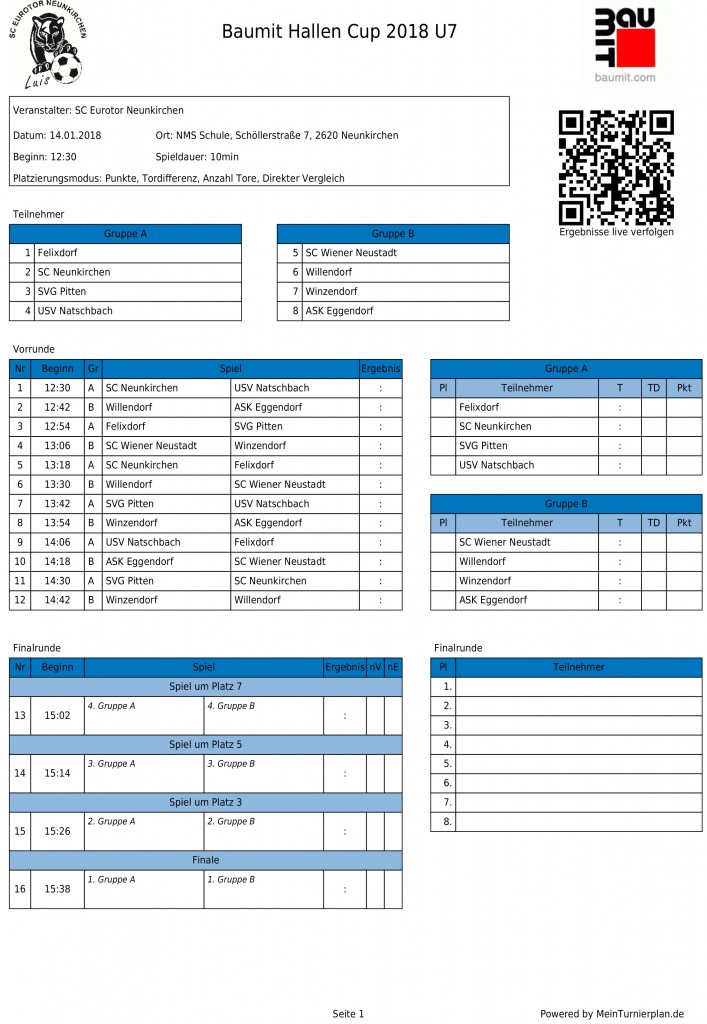 U7 Auslosung